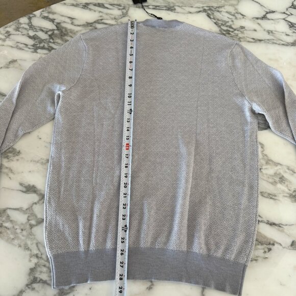 Emporio Armani 100% Virgin Wool Gray Men's crewneck sweater, Size XL - Picture 8 of 14